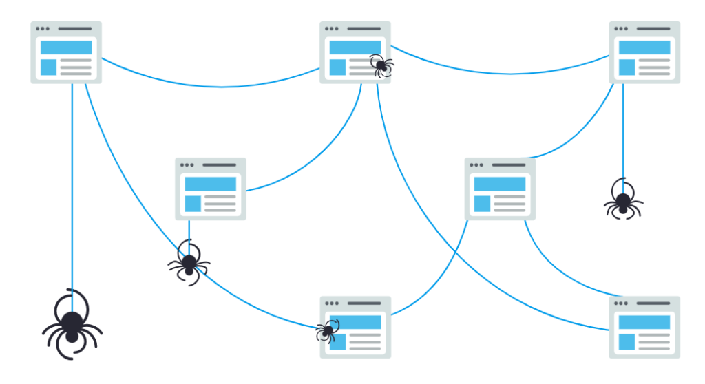 Spider bots crawling data